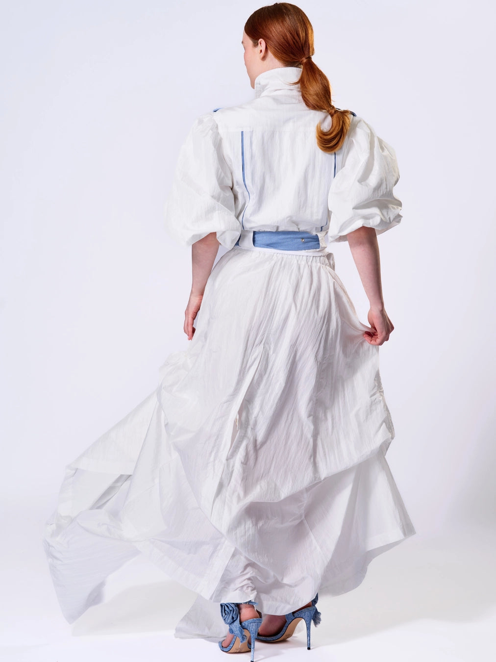 Seta e Struttura-Maxi Skirt and Trech Top