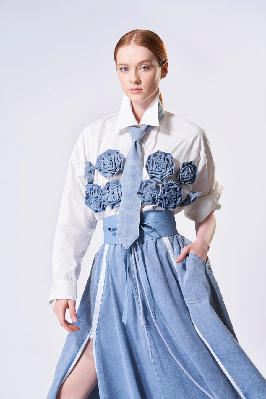 Milano Motion- Denim Maxi Skirt