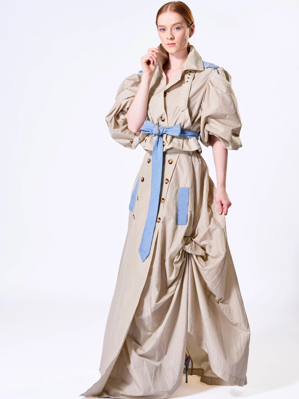 Seta e Struttura-Maxi Skirt and Trech Top