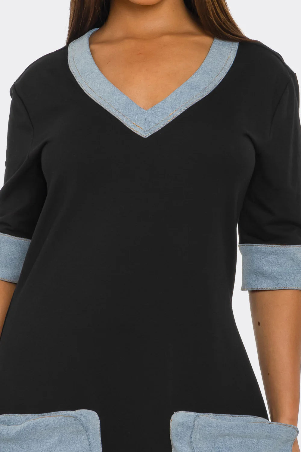 The Pocket Poise- Denim Accent Jumpsuit